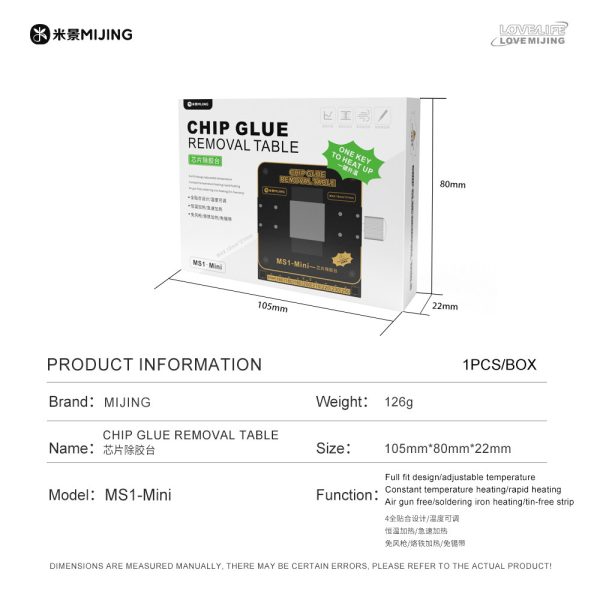 MIJING CHIP GLUE REMOVAL TABLE MS1 - Görsel 4