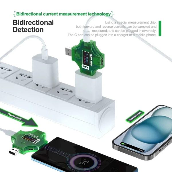 RELİFE XA1 2İN1 USB TESTER - Görsel 2