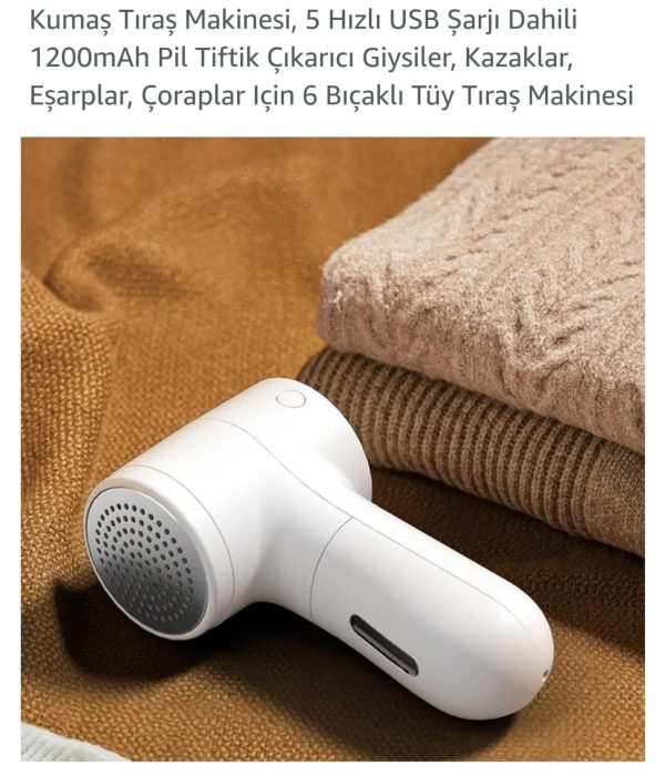22-A LİNT REMOVER 1200mAh tüy topak tıraş makinası - Görsel 3