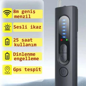 1-1 KAMERA SİNYAL DEDÖKTÖRÜ BÖCEK BULUCU ORTAM DİNLEME ENGELLEME