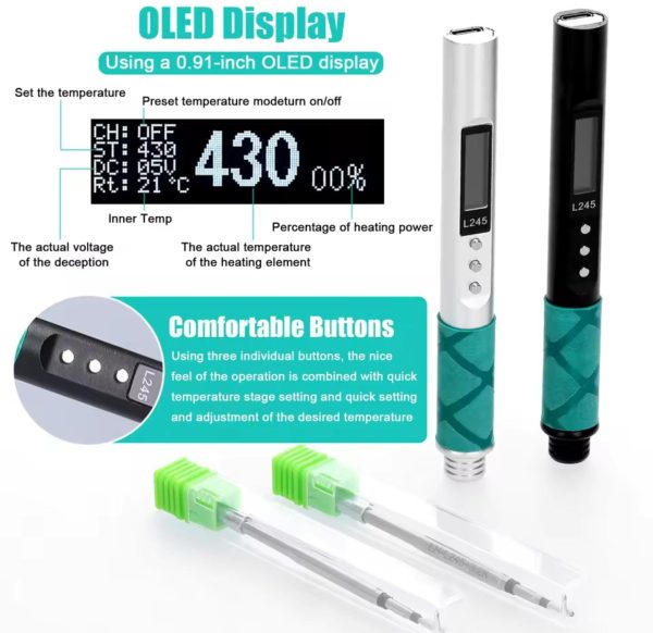 1-OLED DİSPLAY C245 Taşınabilir cep havyası