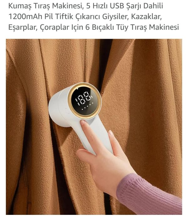 22-A LİNT REMOVER 1200mAh tüy topak tıraş makinası - Görsel 2
