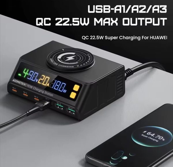 MİJİNG 110W 7 İN 1 USB Şarj PPS PD USE TİP C HIZLI