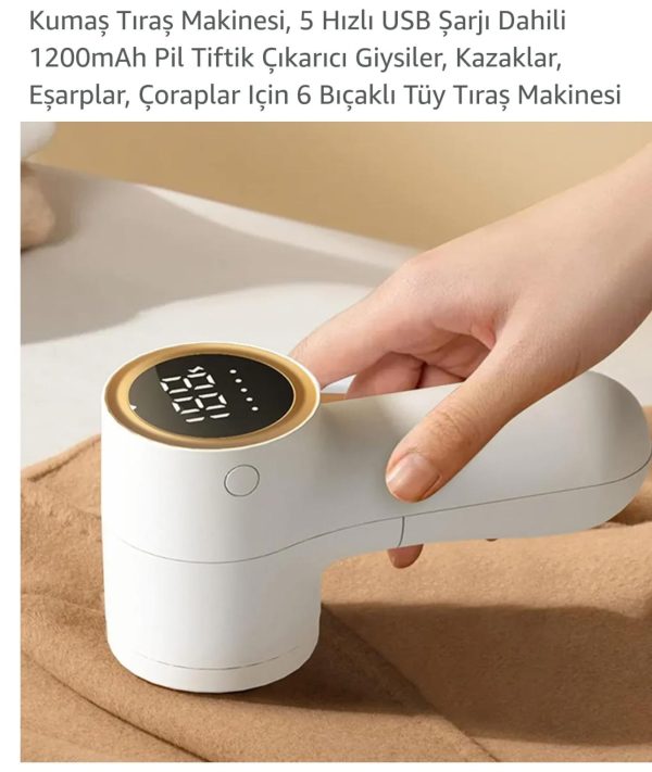 22-A LİNT REMOVER 1200mAh tüy topak tıraş makinası - Görsel 6