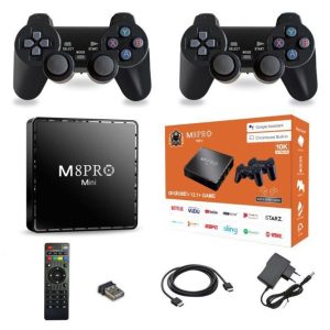 1-01AXZ Q5 M8 PRO MİNİ ANDROİD TV BOX + GAME BOX (OYUN KONSOLU)