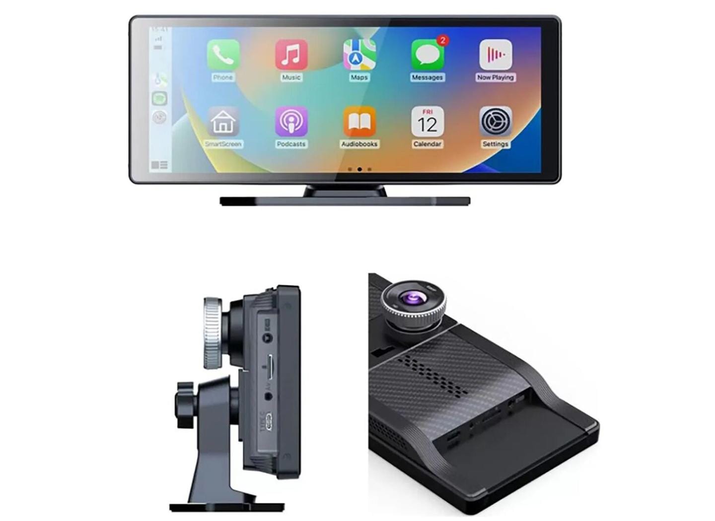 1-01AXO AAA KAMERALI Kablosuz CarPlay & Android Auto Araç Kamerası | 4K Ön + 1080P Arka Kamera | FM & Bluetooth Destekli - Görsel 3