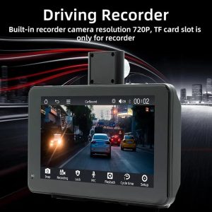 1-01AXO AAA  Araba 7 Inç Bluetooth Taşınabilir Ekran Sürüş Kaydedici GPS Navigasyon Ekran Kablosuz Carplay Android OTO MP5 Çalar