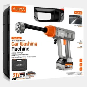 1-01AXO ŞARJLI YÜKSEK BASINÇLI 335Psi  Sarzlı çift bataryalı OTO YIKAMA MAKİNASI
