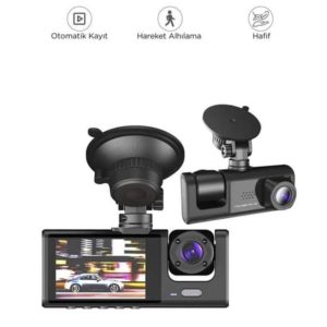 1-01AXO Q6 3 CAMERA 1080P LCD TÜRKÇE DİL PAKETİ ÇAKMAKLIK + KORUMA USB