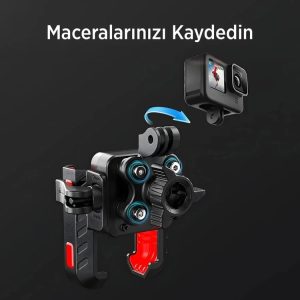 1-01AXO ANTİ*SHOCK ANTİ-VİBRA DESIGN MOTORSİKLET GİDON AYNE TELEFON TUTUCU 2İN1