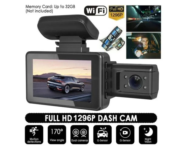 1-01AXO HD 1080P Full HD FHD  DÖNGÜ KAYDI G-SENSOR RECORDİNG 3,0HD DİSPLAY REAR VİEW - Görsel 8