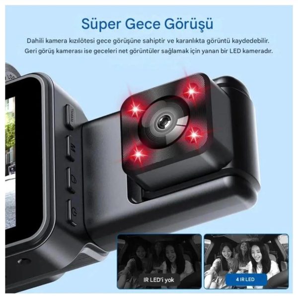 1-01AXO HD 1080P Full HD FHD  DÖNGÜ KAYDI G-SENSOR RECORDİNG 3,0HD DİSPLAY REAR VİEW - Görsel 10