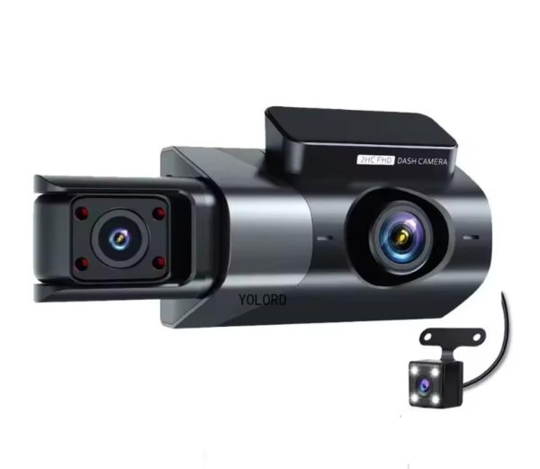 1-01AXO HD 1080P Full HD FHD GECE GÖRÜŞ 3 CAMERA  DÖNGÜ KAYDI G-SENSOR RECORDİNG 3,0HD DİSPLAY REAR VİEW - Görsel 4