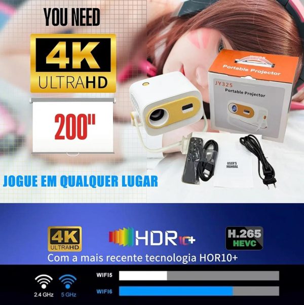 JY325 4K MİNİ PORTABLE PROJEKTOR