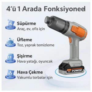 1-1 10İN1 20,000pa VACUM SARZLI SÜPÜRGE 7500mAh 120w çekme + üfleme