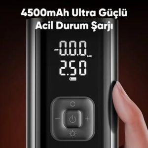 1-01AXO Q7 150Psi ARSLI KOMPROSÖR 4500MAH Ekranlı taşıanabilir