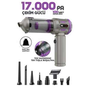 AUHMA 17000PA ULTRA GÜÇLÜ GÖSTERGELİ SARZLI ARAÇ SÜPÜRGE