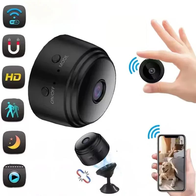 Yeni nesil manyetik montajlı mini wifiakıllı güvenlik kamerası 1080p