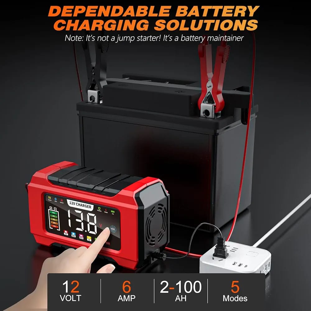 12V15AMP YAZ/KIŞ MODLU LCD Lİ AKÜ SARJ CİHAZI