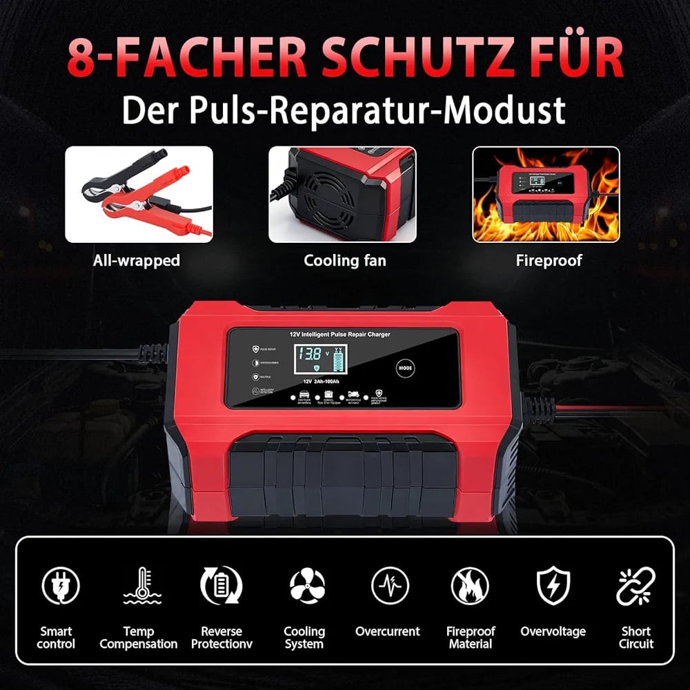 24V/8amp YAZ/KIŞ MODLU EKRANLI AKÜ SARJ CİHAZI - Görsel 4