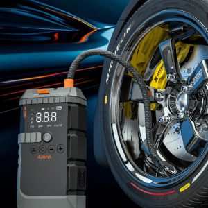 Jump Starter / Akü Takviye Cihazı | 4'ü 1 Arada Powerbank, Hava Kompresörü, LCD Ekran, 12.000mAh 150PSI