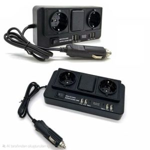 Convertisseur de Voiture Intelligent avec Sorties USB Type-C- 220V- 150W