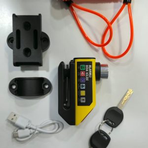 ALARMI SARZLI IŞIKLIDİSK KİLİTİ 120DB SU GEÇİRMEZ 7 KİLİT PİMLİ GİDON TUTACAKLI UYARI İPLİ