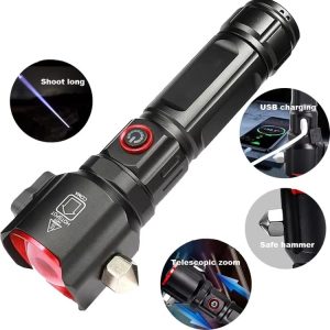 PD-6699 ŞARJLIL FENERİ TLESKOPİK ZOOM ÖZELLİKLİ